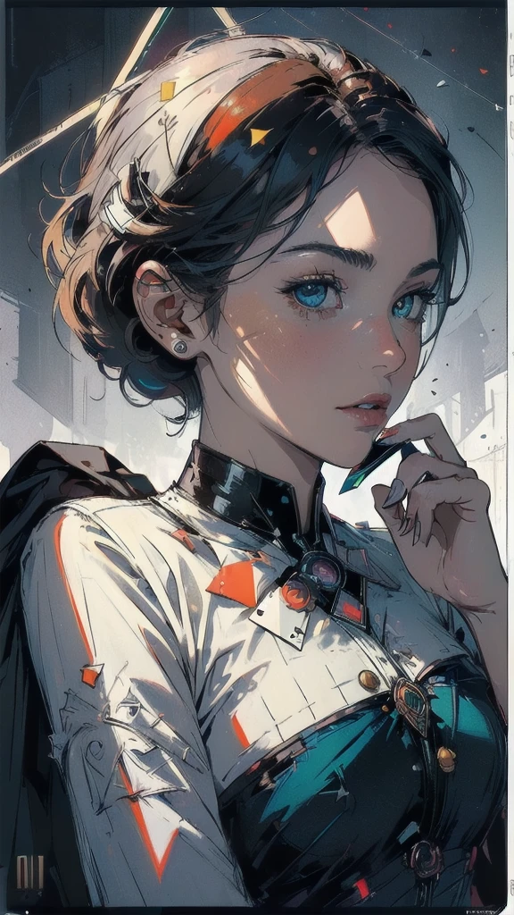(((masterpiece, highest quality))),(((solo:1.2))),(((1girl:1.2))),32k wallpaper, very detailed, poster, vintage science fiction,(((((geometric cinematic movie poster))))), ((((bauhaus)))),(((abstract))),((((mid century modern)))),(((((portfolio))))),(((((Close-up))))),(((((bust up))))),((((more various angle)))),(((highlight))),((((heterochromia)))),(((complete. detailed face))),(((Extremely talented))),(((most complecated machine))),(((Overall colorfully))),((((((Absolutely gradation background)))))),(((playing cards)))