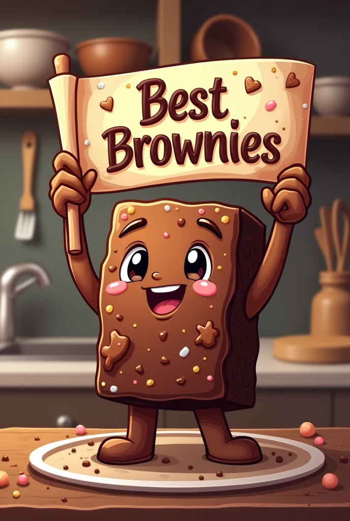 Brownies logo with the name "Best brownies"