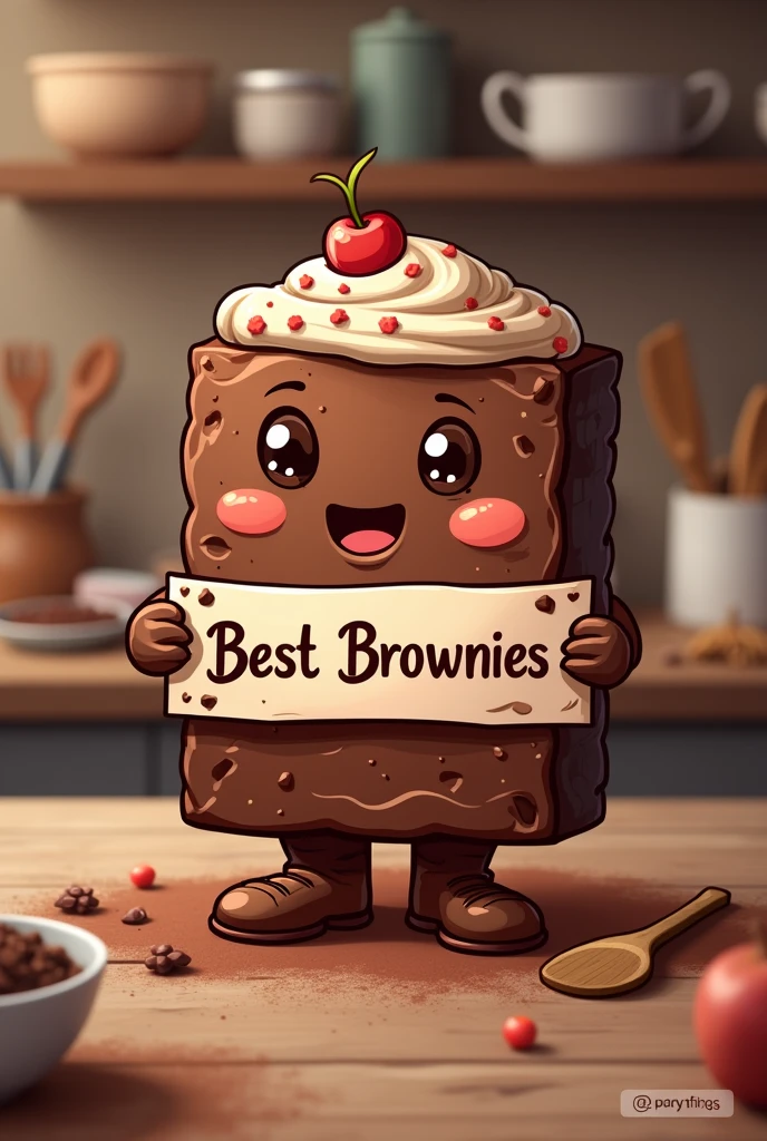 Brownies logo with the name "Best brownies"