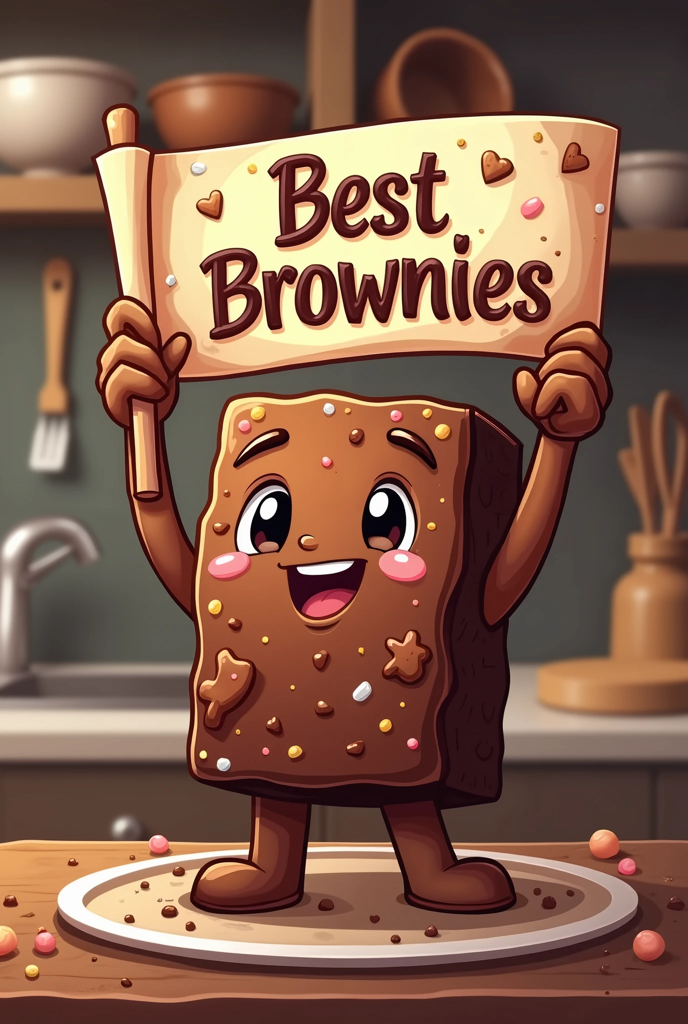 Brownies logo with the name "Best brownies"