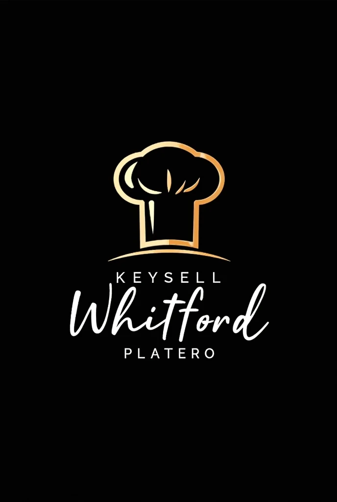 A cheff logo with a black background and the name of keysell whitford Platero