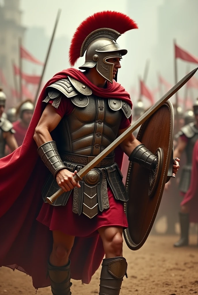 Roman Centurion in battle