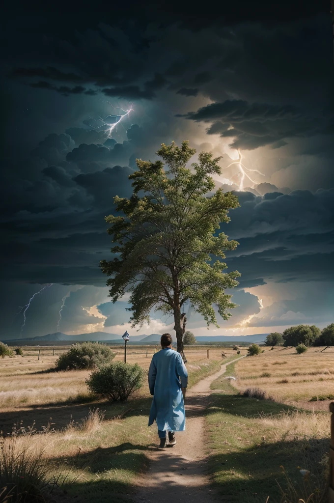 paisaje, panorama, paisaje Fotorrealista 4K, paisaje Panorâmica, sky, naturals, Cedar, Cedars do Líbano, forst, Rivers of water, Thunder light, Detailed Realistic FullHD Photorealism, majestic, appealing, fire, villany, thunder, Sky thunder, Man's Back, man walking, Running, Path to Sky, Sky Path, mascle, Door, photorrealistic 6K, Detailed UltraHD, detailed colors 8k, Elegant beauty, floor, stele, lightning strikes, heavens, céu Godlike, tempest, Towards the heavens, heavenly, Godlike, photorrealistic, Rendering, 4K, 8k, detailed textures, detailed shadows, padoru, detailed colors, sky de Deus, UltraHD 16K Details, Texturas photorrealistics de 16K, detailed sharpness 16K, detailed sharpness, detailed colors, realistic shadows, ultra realistic textures, High power, natural beautifuls, natural colors, realistic contrast, Texturas photorrealistics, detailed colors, lifelike colors, detailed shadows, Textuta photorrealistic FullHD, Sombras photorrealistics 8k, HD photorrealistic, Detalhes ultra-realistas de 8k, Cor photorrealistic 4K, Detailed FullHD Lights, Texturas Detalhadas photorrealistics 8k, Nitidez photorrealistic, villany, 4k detailed, ultra detaild, realistic contrast de 8k, detailed sharpness, cores Ultra HD, Man's Path, Man's in The Path, Man Walking in the Path, man walking, Man on the Path, Celestial Path, God man, Long Tunic, chic,