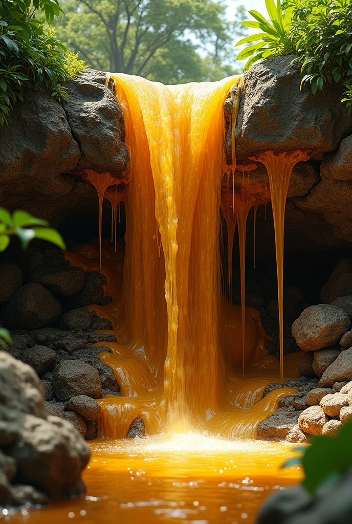 watterfol of honey