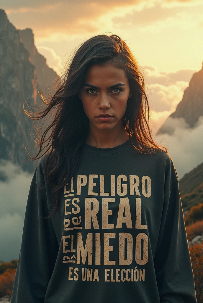 An image with the phrase THE DANGER IS REAL BUT FEAR IS A CHOICE in Spanish 