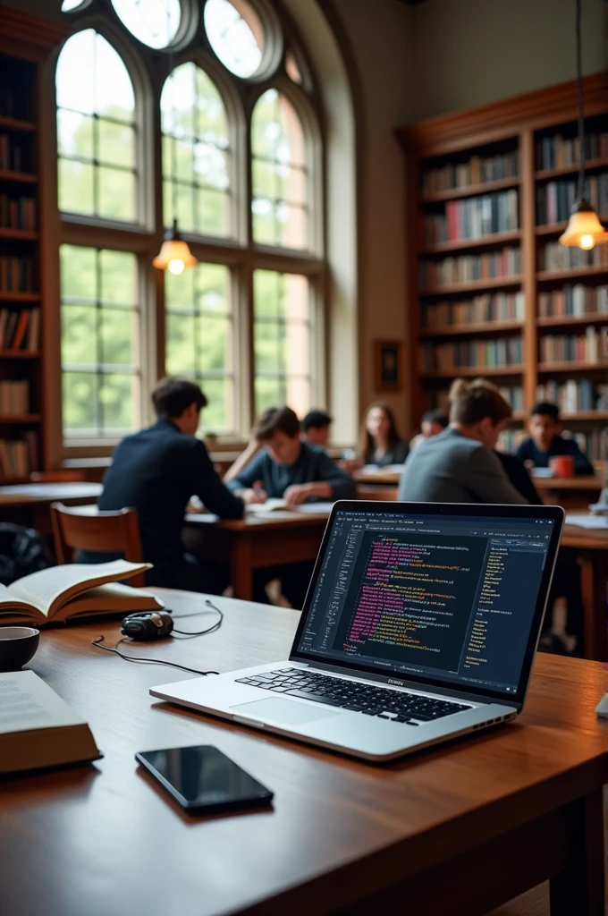 Computer, phone, university