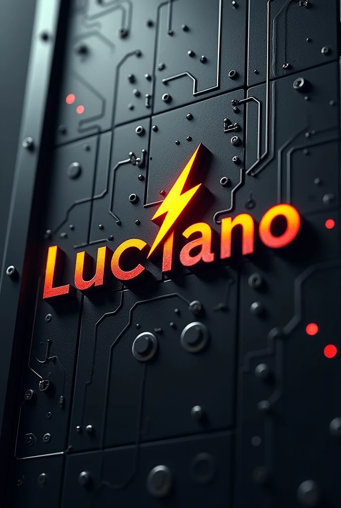Create an electrician logo with the name Luciano electrician black