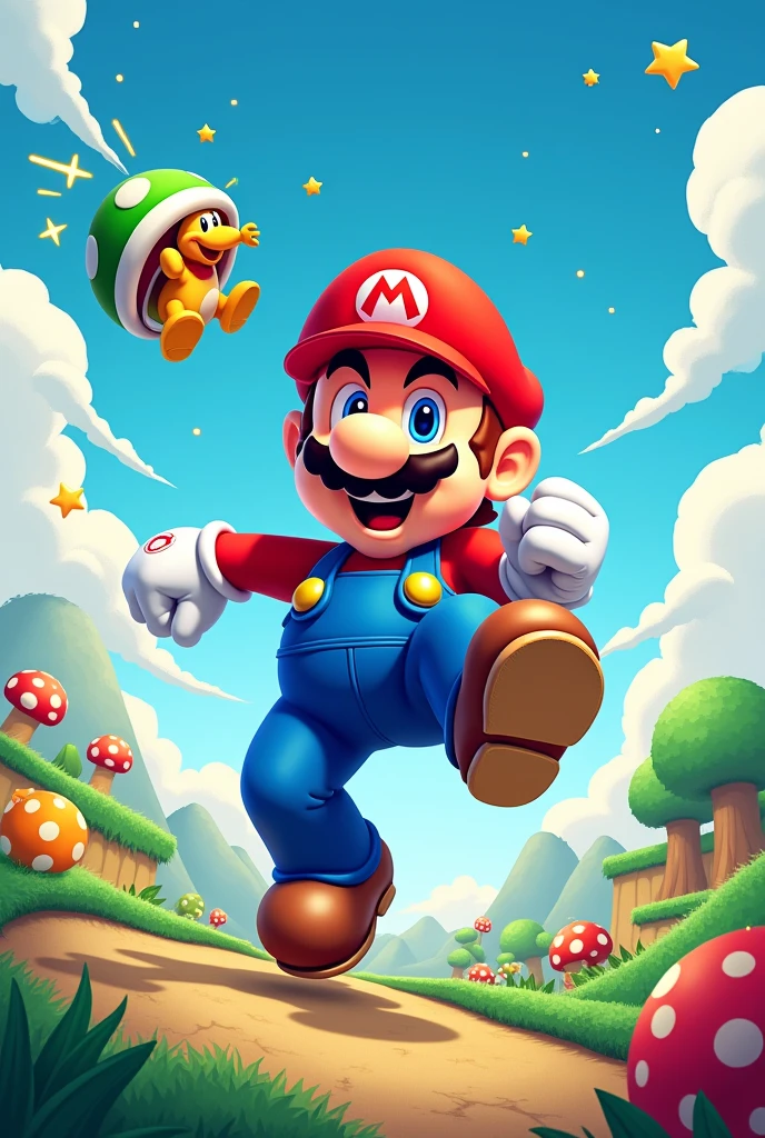 Mario kicking
