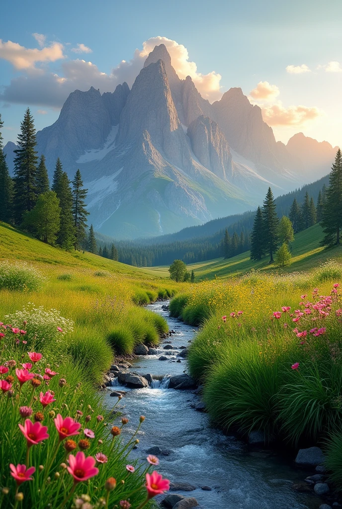 nature with mountains in the background