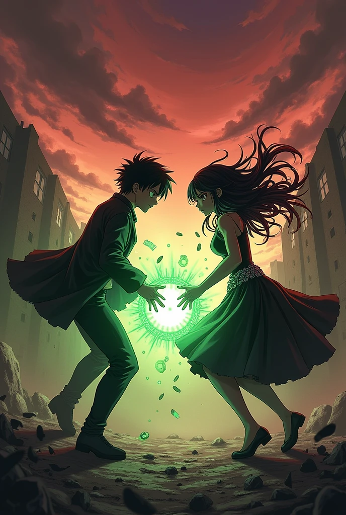 Deku fights Kurumi Tokisaki