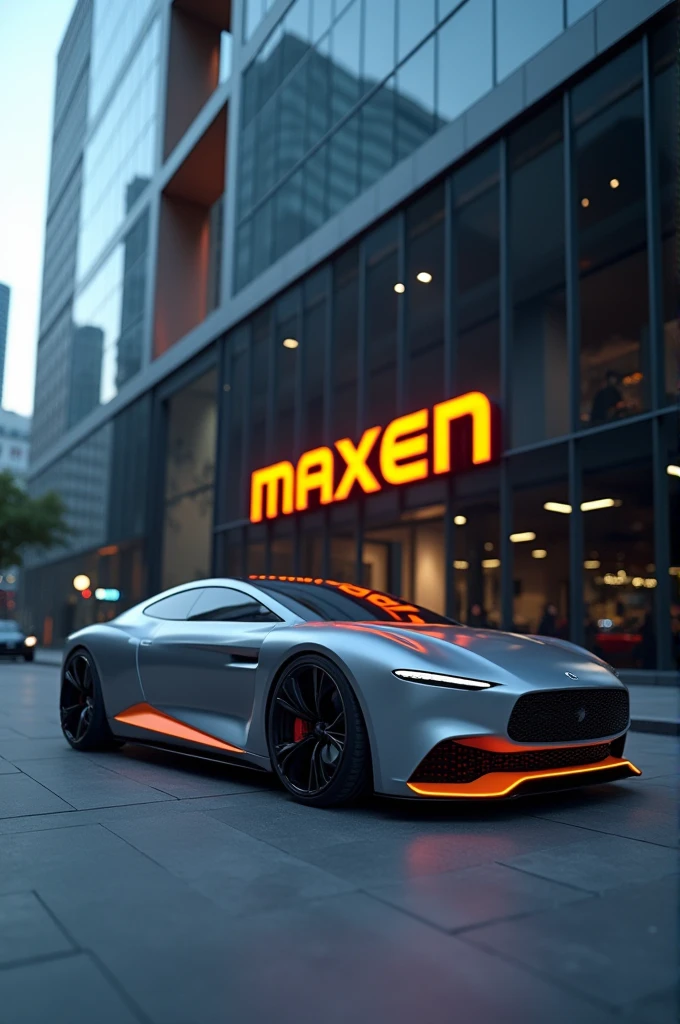 The MAXEN logo with a basic car in the background