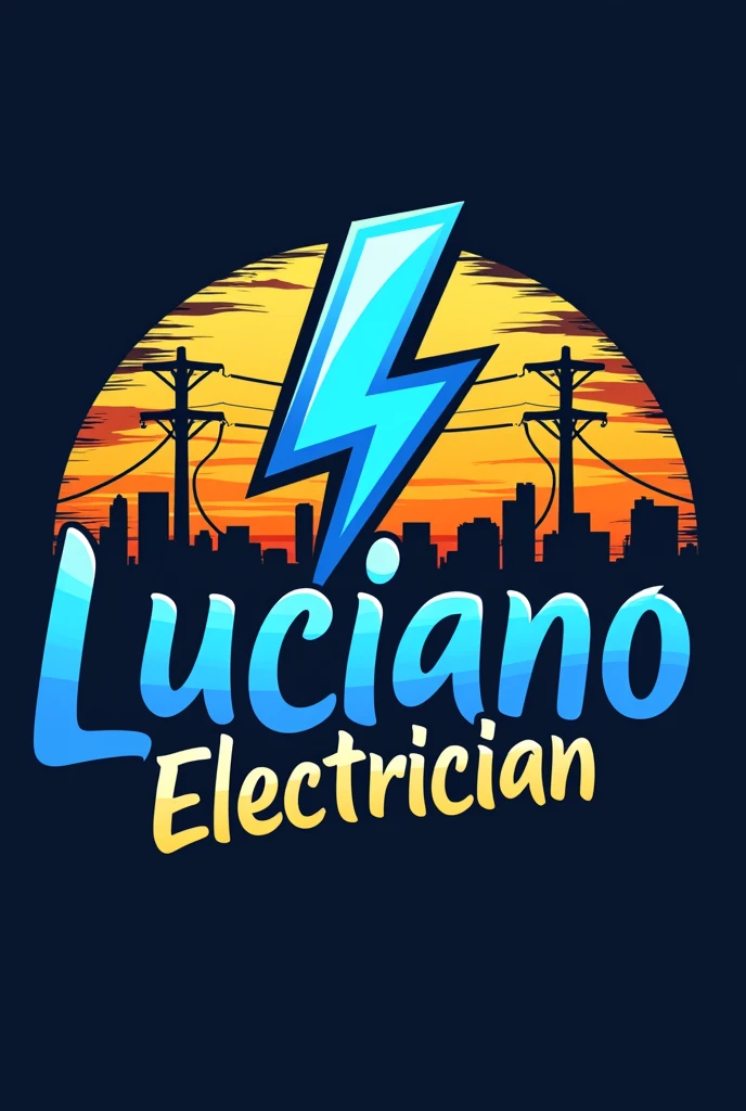 Create an electrician logo with the name Luciano Electrician 
