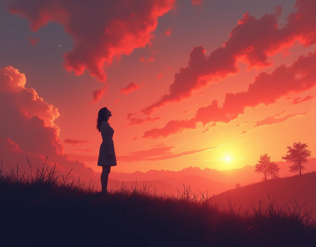 This is a silent language that fills the soul,
Watch the red skies as evening falls...