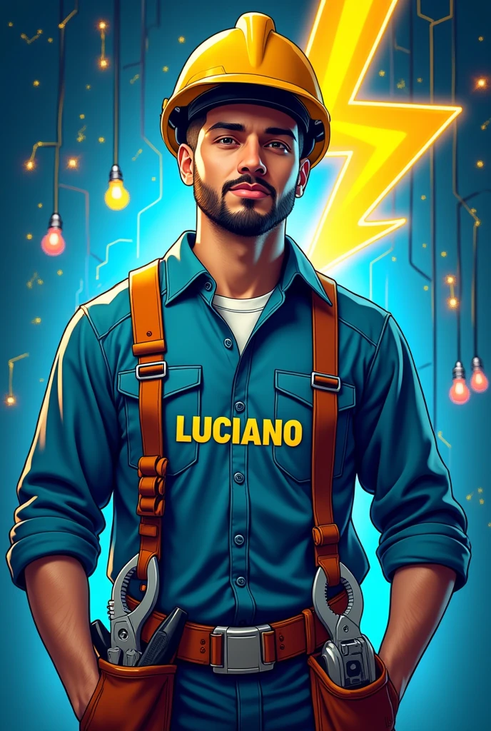 Create an electrician logo with the name Luciano Electrician