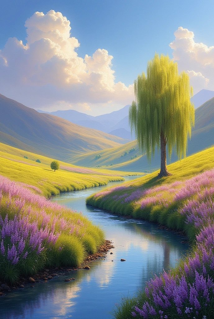 imagine a landscape painted by monet in impressionist style