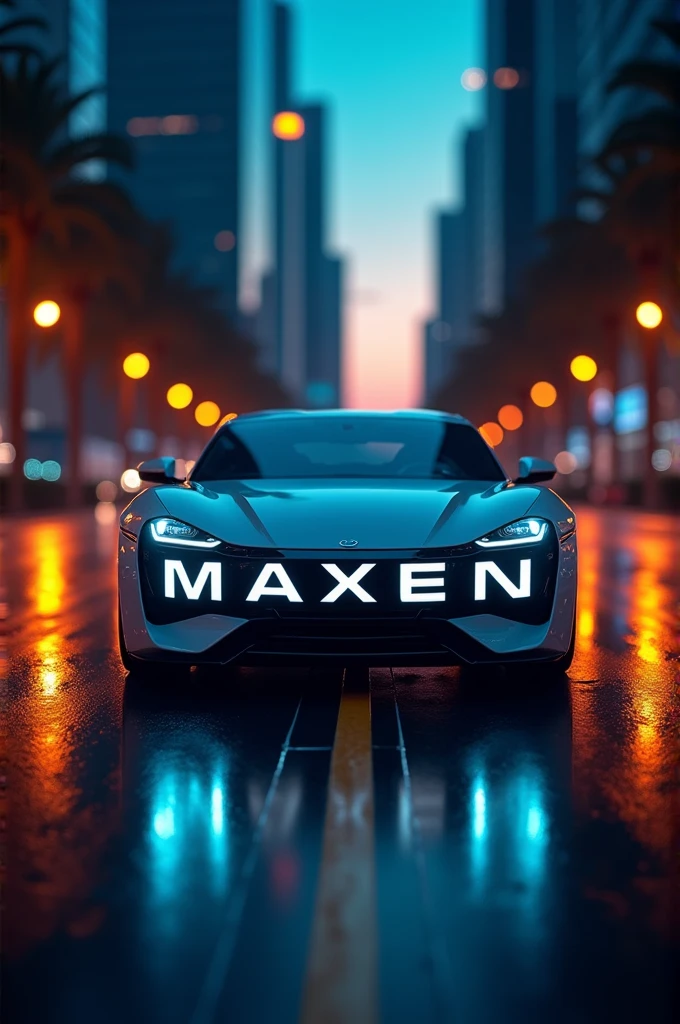 The MAXEN logo with a basic car in the background