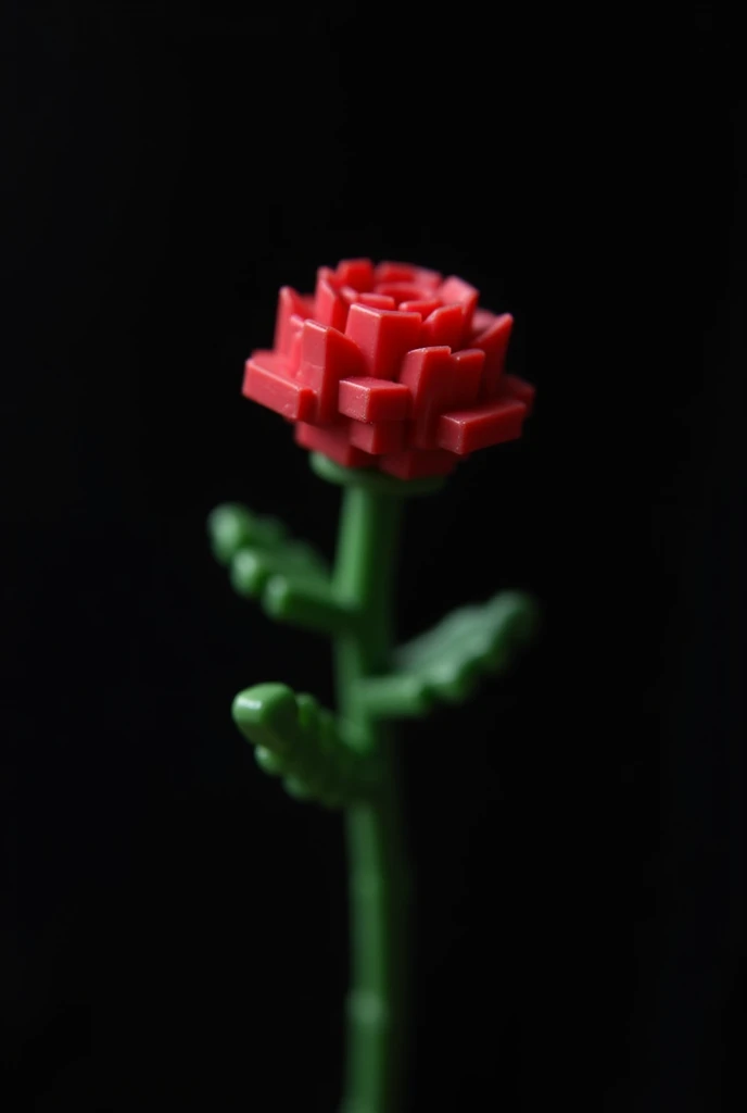 A very small Minecraft rose and according to the game it has a black background for a profile photo 