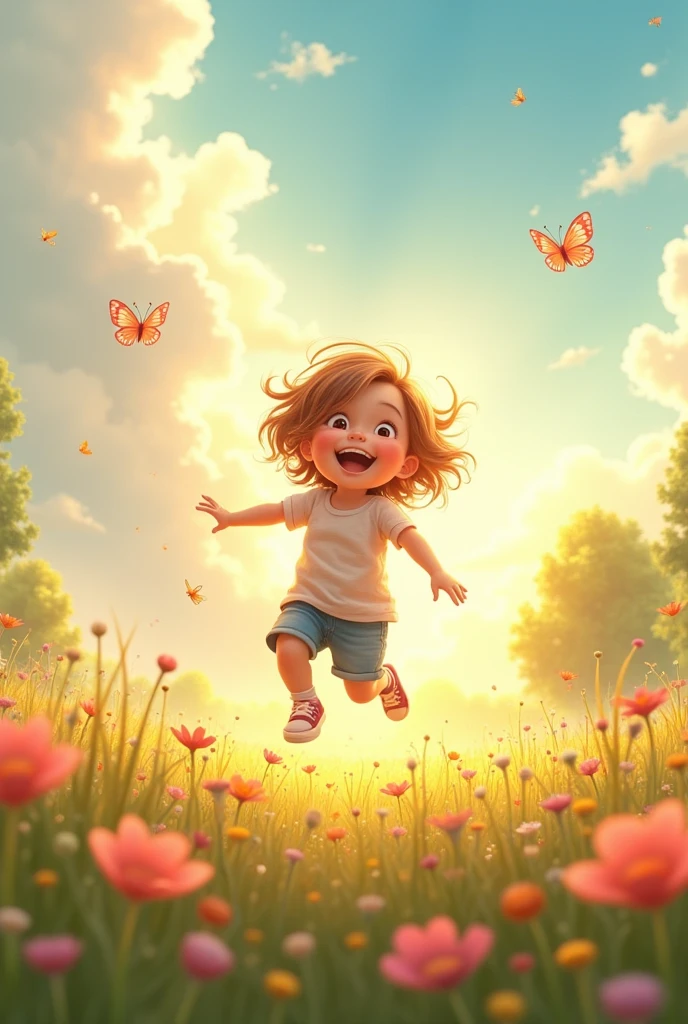 A youthful laughter, ephemeral and fleeting.