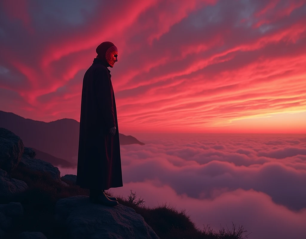 This is a silent language that fills the soul,
Watch the red skies as evening falls... Erkek maskeli