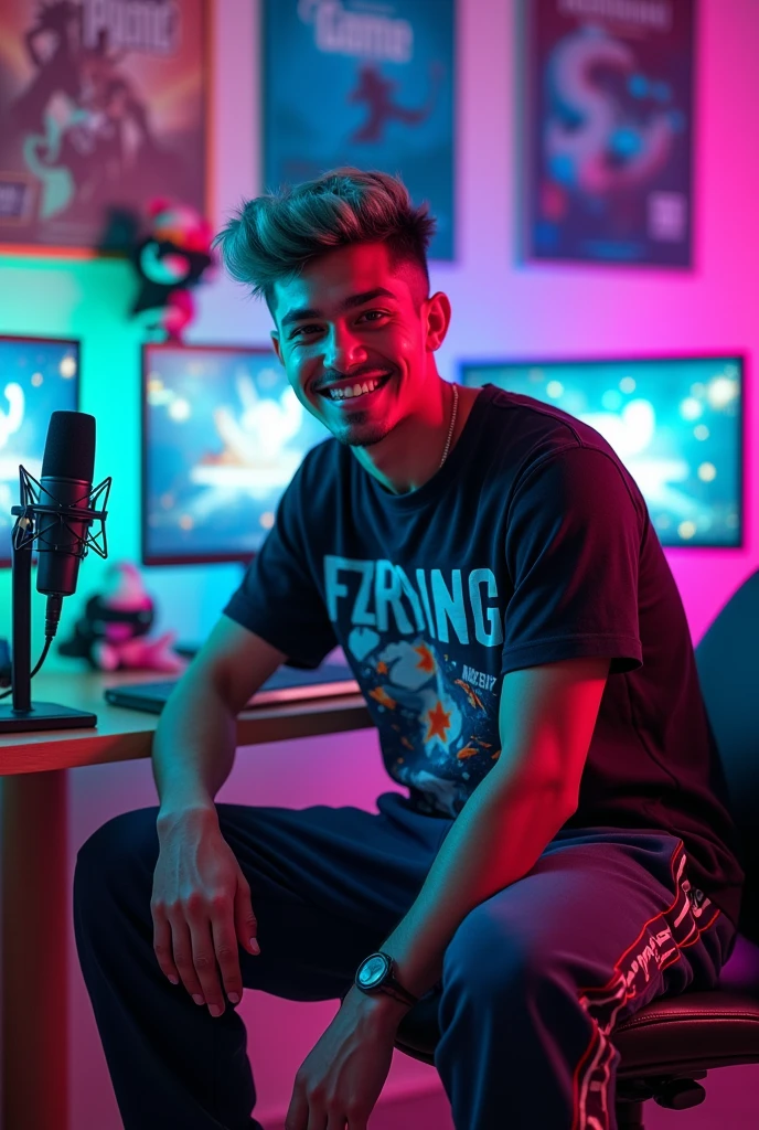 Generate an image of the Colombian content creator and streamer nessz