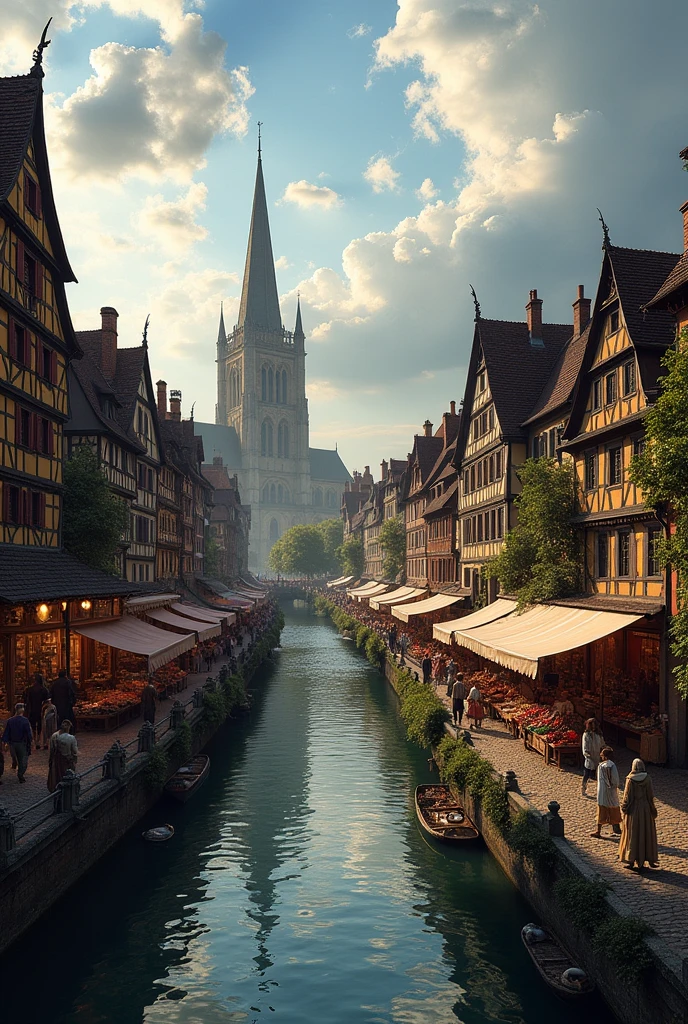 I need an image that shows the landscape of Strasbourg in the 15th century.