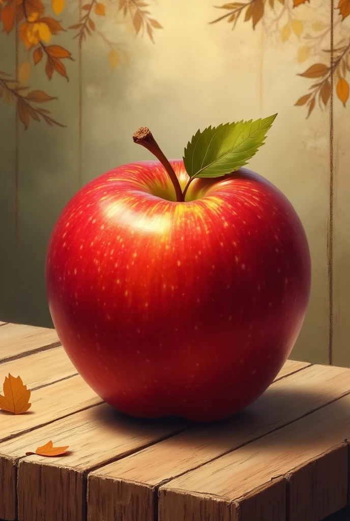 Can you generate an image of a drawn apple? 