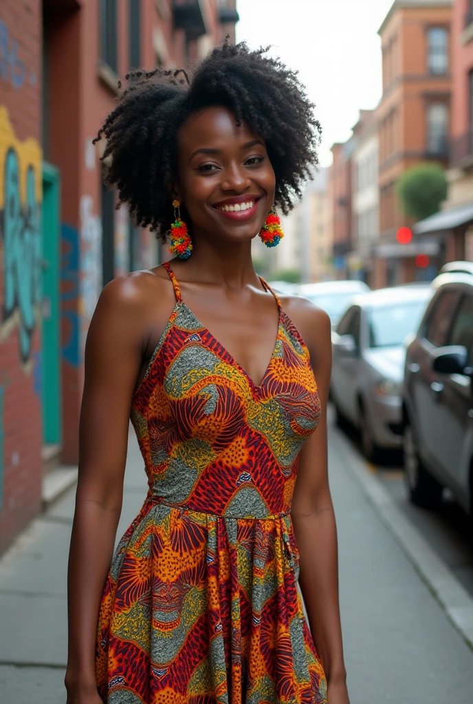 A African cute woman fashion model