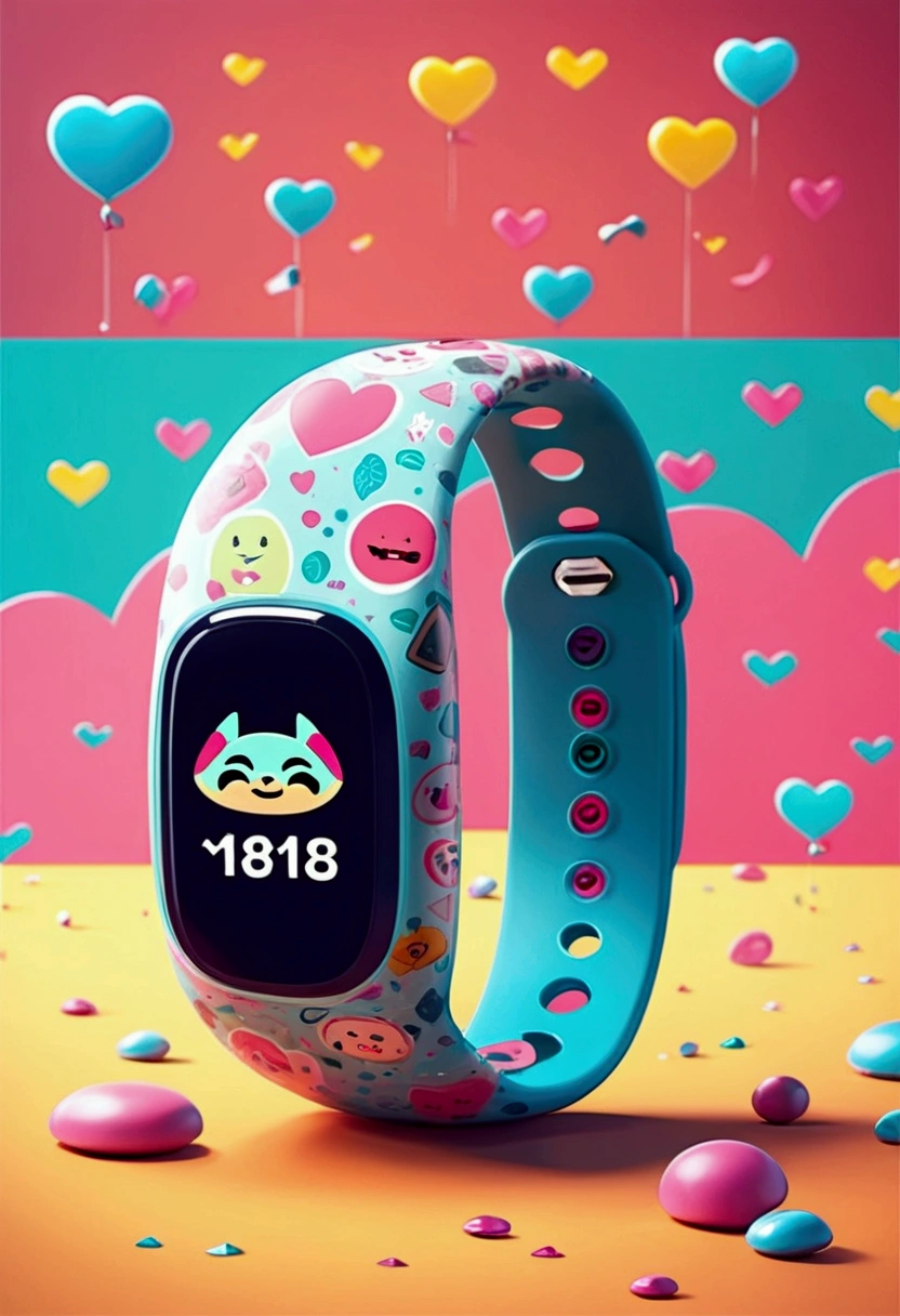 Create a digital plastic bracelet with a charming design