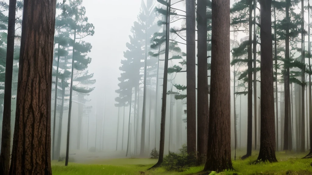 tall pine trees in a forest with a foggy sky, pine forest, florida, pine forests, sparse pine forest, swamp forest, lush evergreen forest, in serene forest setting, evergreen forest, serene forest setting, lush forest landscape, tropical forest, lush forest in background, dark pine trees, marsh vegetation, peaceful lushious forest, dense forest
