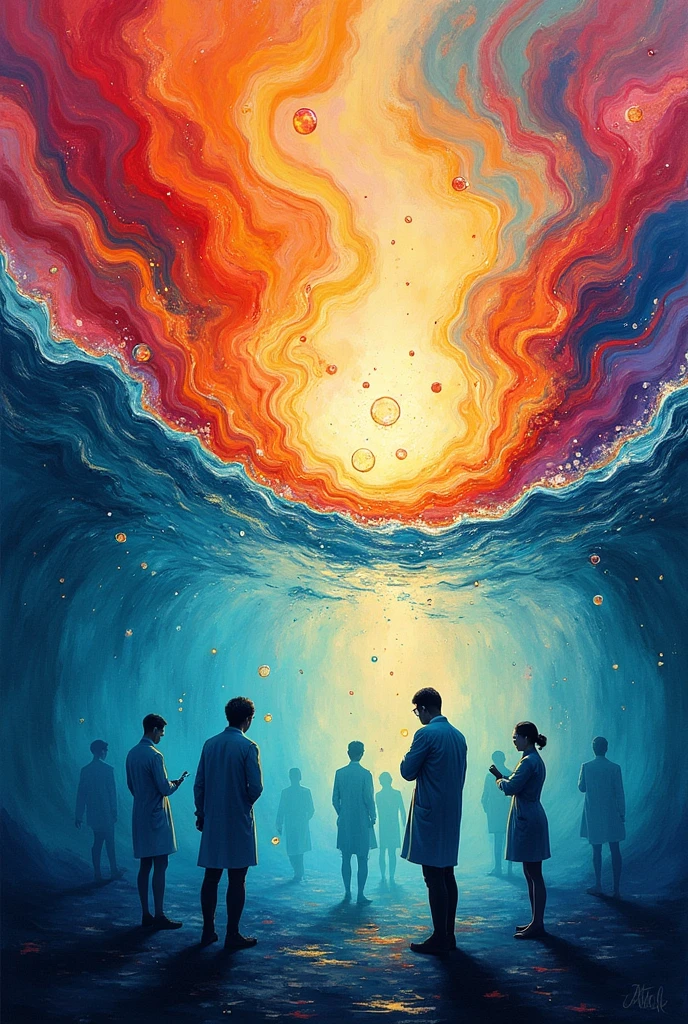 Background image, proffesional, with impressionist style, for presentation on schistosomiasis.