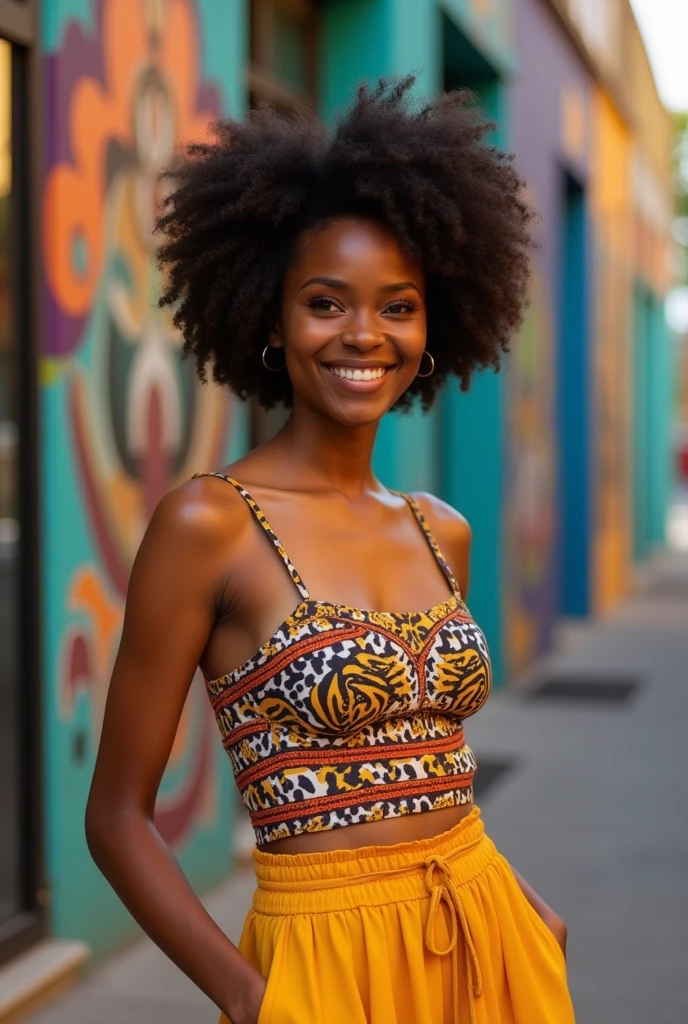 2d A African cute woman fashion model