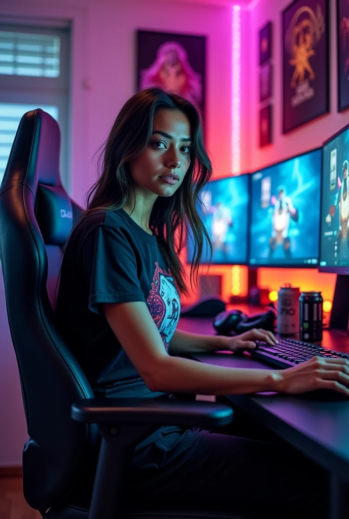 Paola Oliveira playing League of Legends