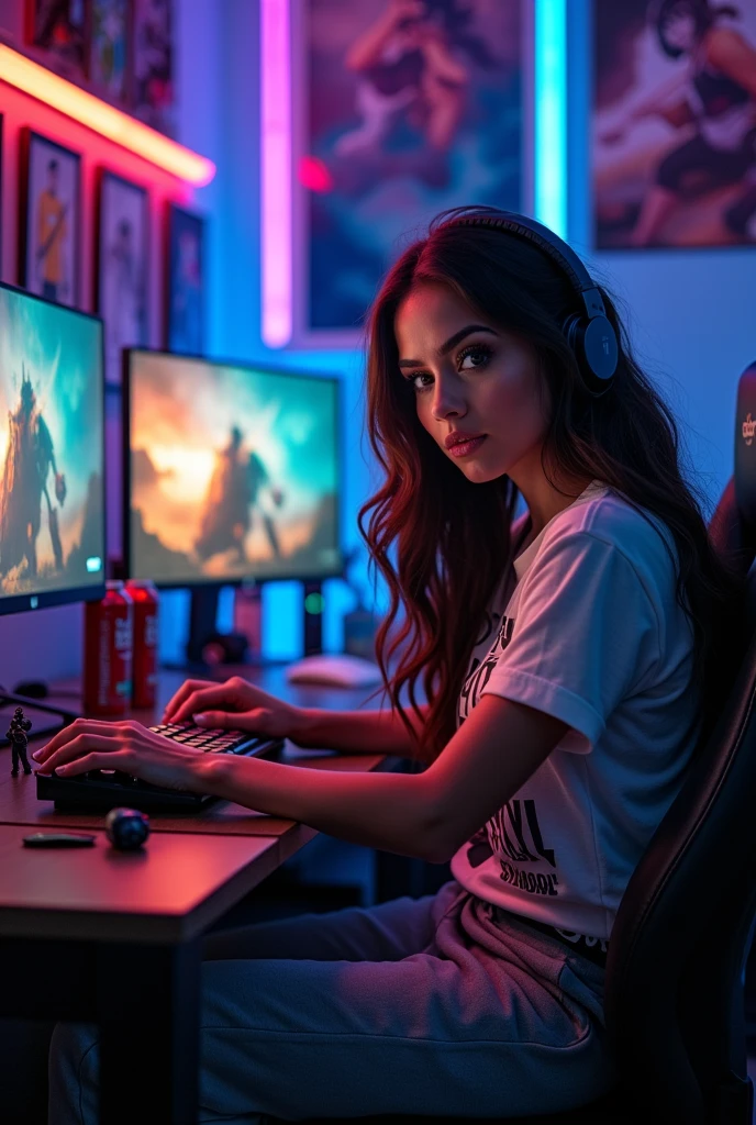 Paola Oliveira playing League of Legends