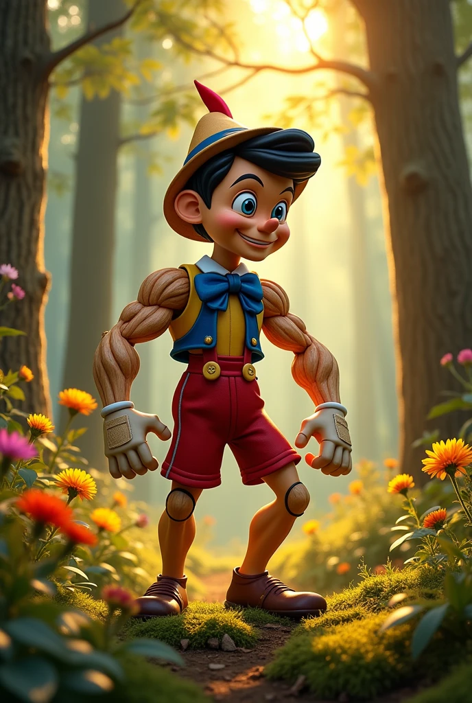 Muscular Pinocchio much more more
