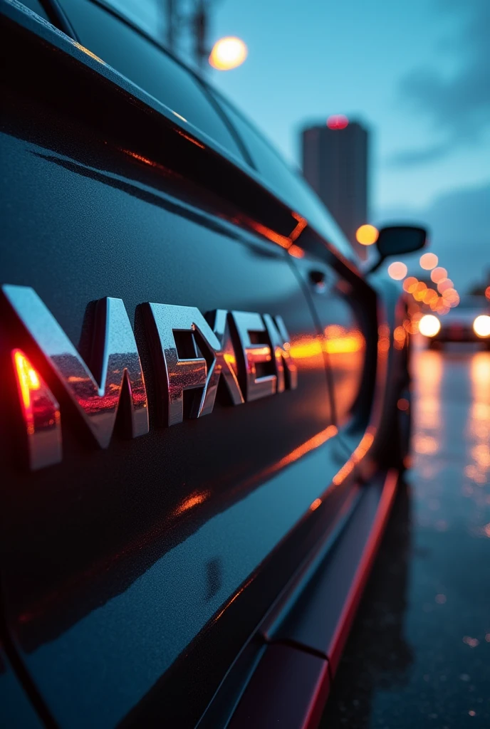 The MAXEN logo with a car in the background