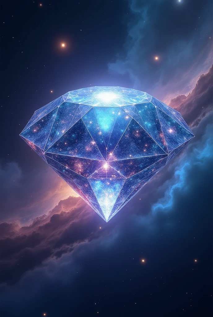 Giant diamond floating in space