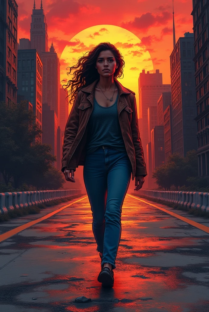 A lady walking ahead in life breaking all boundaries doing great in life but got to face brutal side of society called rape got to face demon in face of men
Generate it as drawing format