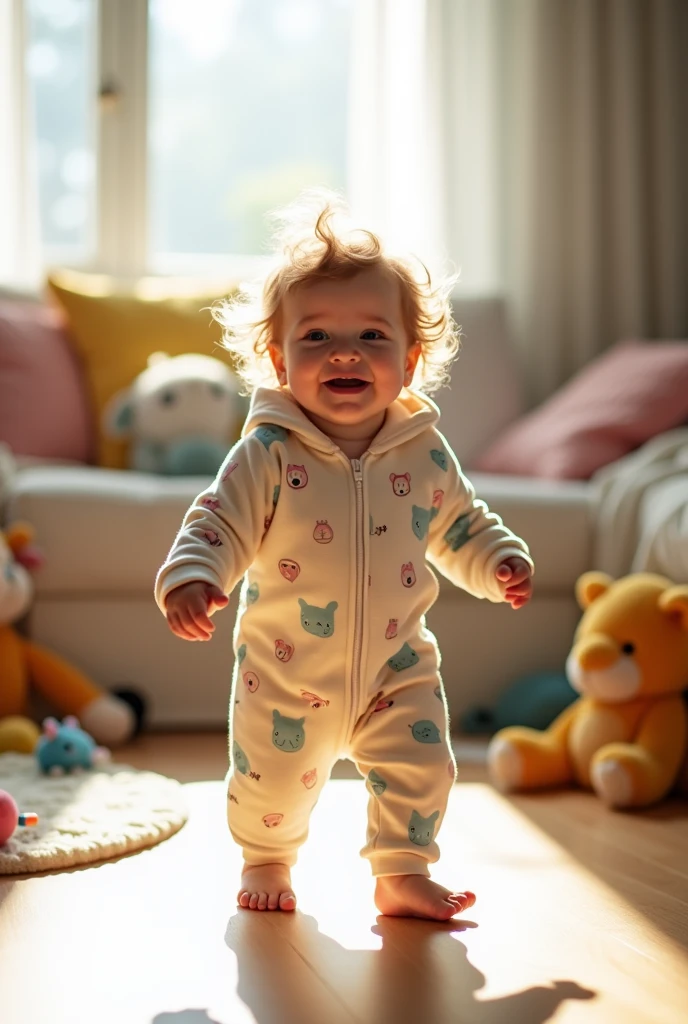 Une très beau bébé de 2ans qui marche 
