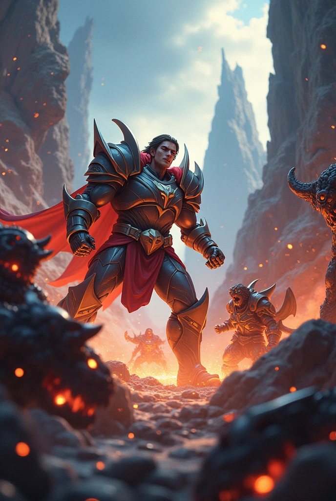 The monsters only got a small camera angle in the animation, while the heroes took up all the space.