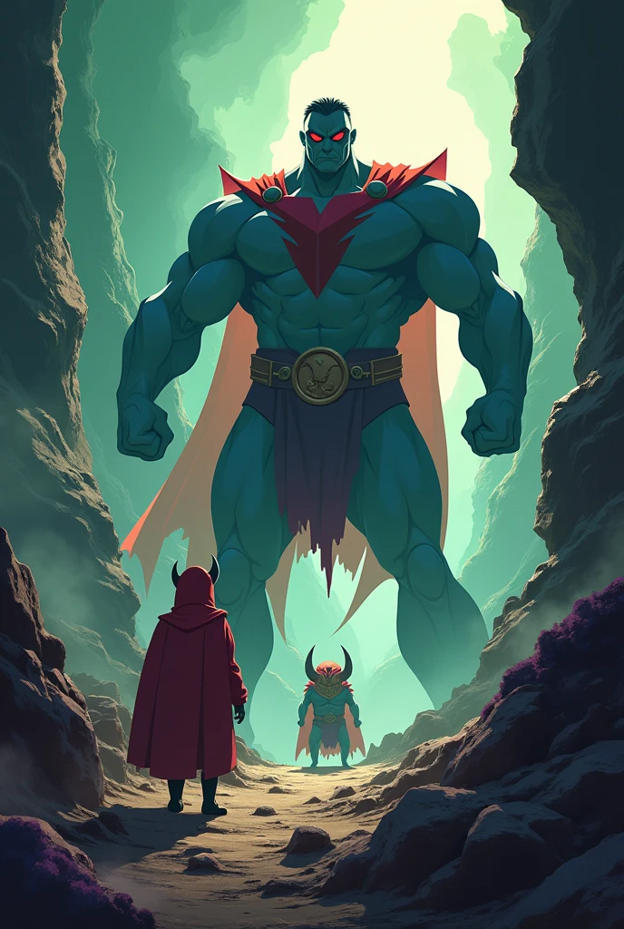 The monsters only got a small camera angle in the animation, while the heroes took up all the space.