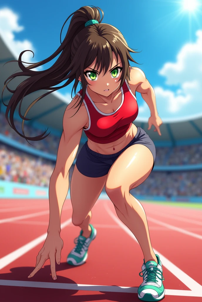 sexy anime girl athlete