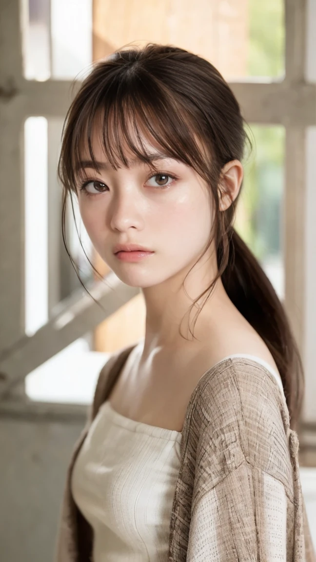 Memory correction:255, Everything modern:1.66, Cute Japanese Women Photos, smile, 20-year-old, Oil for straight, one-length hair＆Hair balm:1.55, (photo Realistic:1.4), (hyper Realistic:1.4), (Realistic:1.3), (Smoother lighting:1.05), (Improving the quality of cinema lighting:0.9), 32K, 1 person,20-year-oldの, Realistic lighting, Backlight, The light shines on your face, Ray Tracing, (Bright light:1.2), (Improvement of quality:1.4), (Highest quality Realistic textured skin:1.4), fine grain, Detailed face,(smile:0), (Emphasis on face close-up:1.3), (Enhances the beauty of skin texture:1.1),((Extremely precise and accurate anatomy:1.0)), (Enhances the beauty of skin texture:1.1), Clean and glowing skin, mesh, thin:1.2, (Realistic:1.3), Realisticなライティング, (Smoother lighting:1.05), 32K, One Japanese woman, fine grain, Detailed face, (Film Grain:1.1),(Accentuates body lines:1.1), High resolution, Natural look, Kind eyes, Improves hair quality, Delicate light and shadow, Transparent muscles, Graceful pose, Beautiful Eyes, Sharp details, Soft light reflection, Beautiful contours, Delicate skin tone, Fine hair texture,Cute Japanese Women Photos,