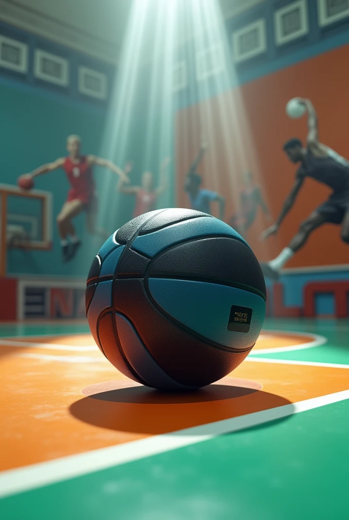 Black blue orange green with charger port with basketball 