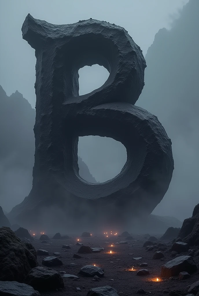 Long with the letter B dark version