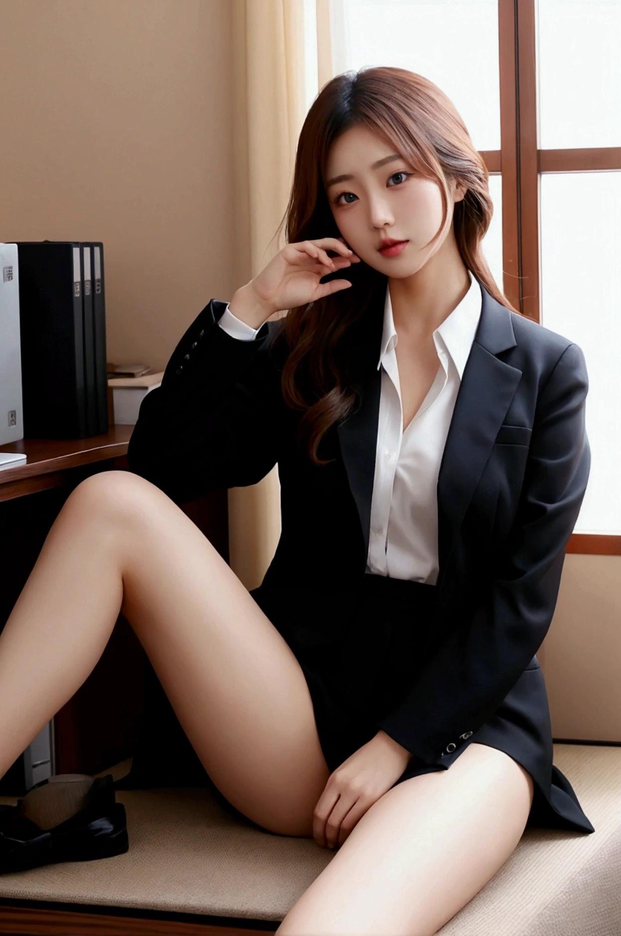 Japanese OL、Formal attire considered sexy.、Working in the office、Show your underwear