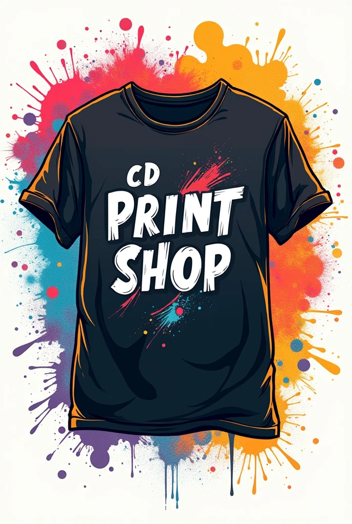Logo for a t-shirt brand named Cdprintshop