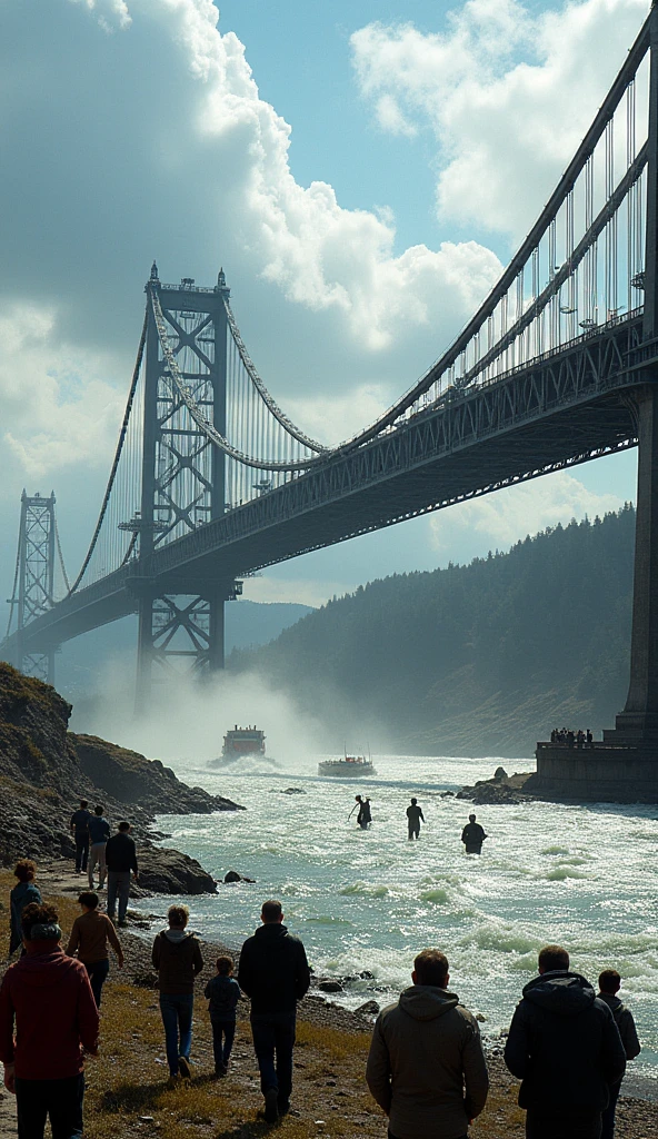 Bridge collapsed in day 