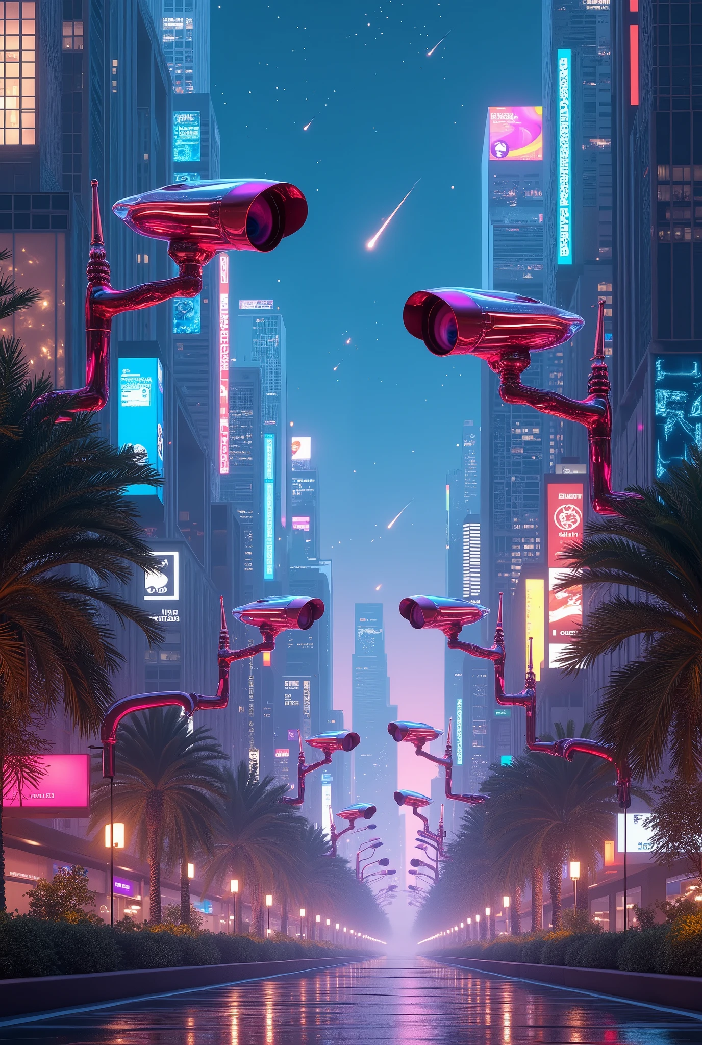 create security cameras of the most futuristic future