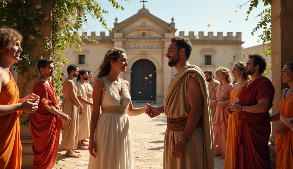 casamento de dois plebeus no século II D.c. Outside the church, (in resolution 16:9, 1920x1080)