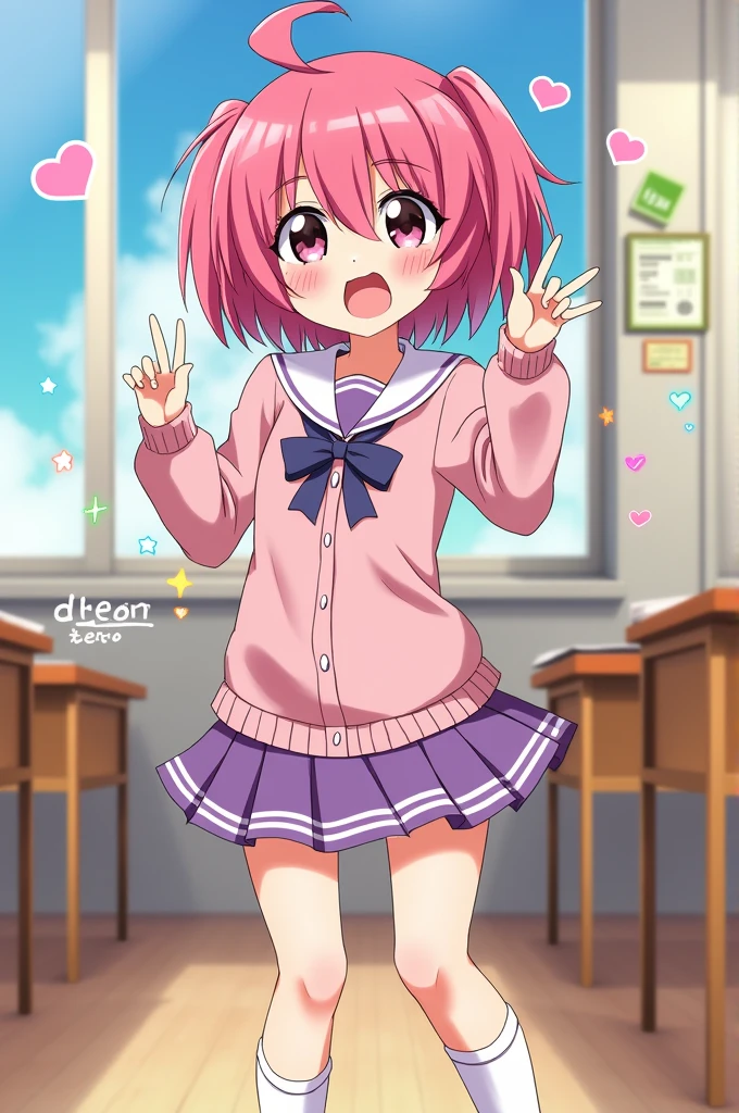 Anime girl doing ahegao